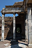 Villa Adriana - Sala dei Pilastri dorici. Hall of the Doric Pilasters at Hadrian's Villa (a.d. 125-133). View of reconstructed portico.